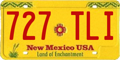 NM license plate 727TLI