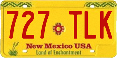 NM license plate 727TLK