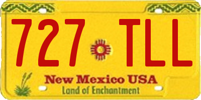 NM license plate 727TLL