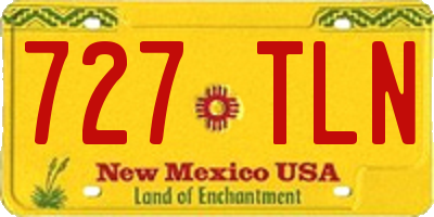 NM license plate 727TLN
