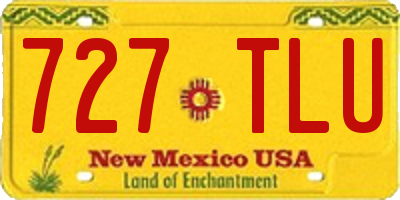NM license plate 727TLU