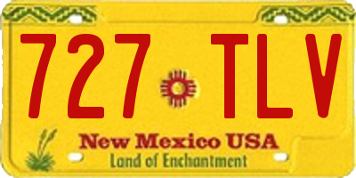 NM license plate 727TLV
