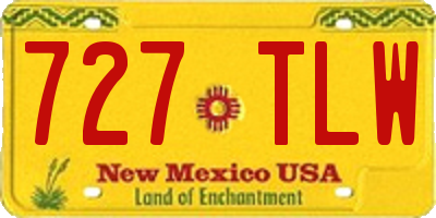 NM license plate 727TLW