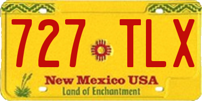 NM license plate 727TLX