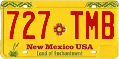 NM license plate 727TMB