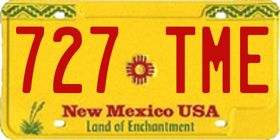 NM license plate 727TME