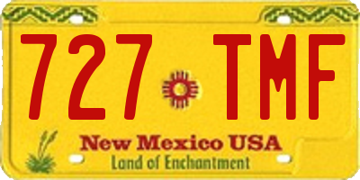 NM license plate 727TMF