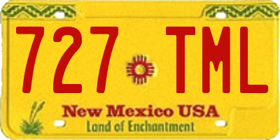 NM license plate 727TML