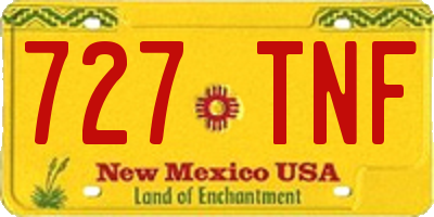 NM license plate 727TNF