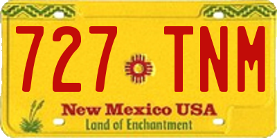 NM license plate 727TNM