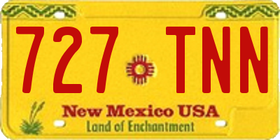 NM license plate 727TNN
