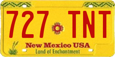 NM license plate 727TNT