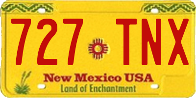NM license plate 727TNX