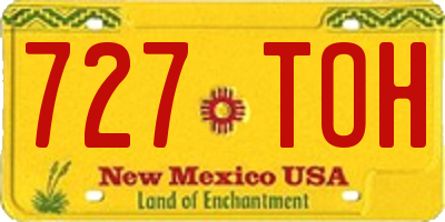 NM license plate 727TOH