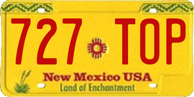NM license plate 727TOP