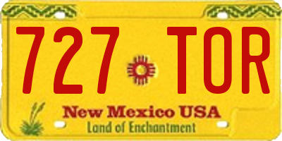 NM license plate 727TOR