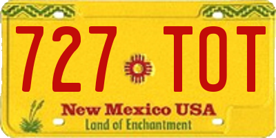 NM license plate 727TOT