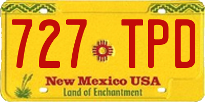 NM license plate 727TPD