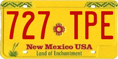 NM license plate 727TPE