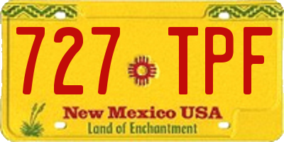 NM license plate 727TPF
