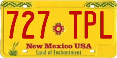 NM license plate 727TPL