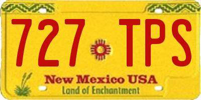 NM license plate 727TPS