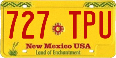 NM license plate 727TPU