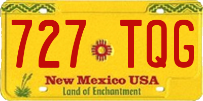 NM license plate 727TQG