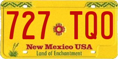 NM license plate 727TQO