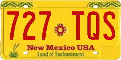 NM license plate 727TQS