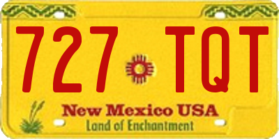 NM license plate 727TQT