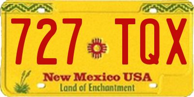 NM license plate 727TQX