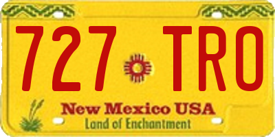 NM license plate 727TRO