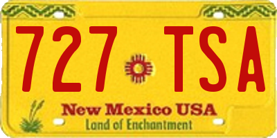 NM license plate 727TSA