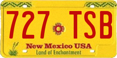 NM license plate 727TSB