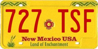 NM license plate 727TSF