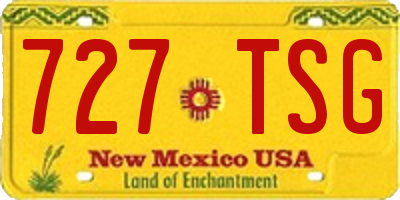 NM license plate 727TSG