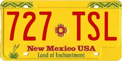 NM license plate 727TSL