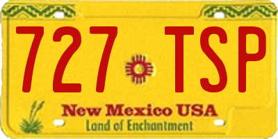 NM license plate 727TSP