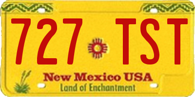 NM license plate 727TST