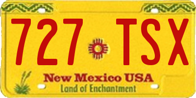 NM license plate 727TSX