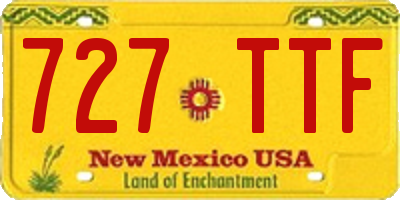 NM license plate 727TTF