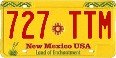 NM license plate 727TTM