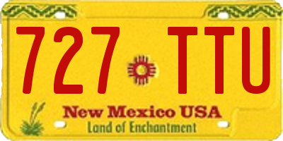 NM license plate 727TTU