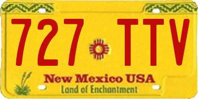 NM license plate 727TTV