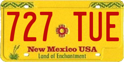 NM license plate 727TUE