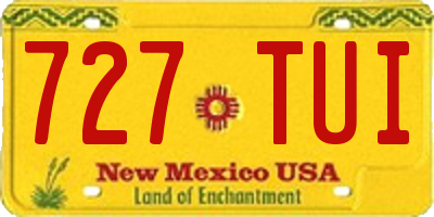 NM license plate 727TUI