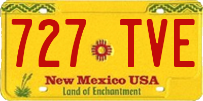 NM license plate 727TVE