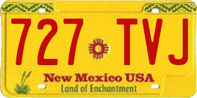 NM license plate 727TVJ