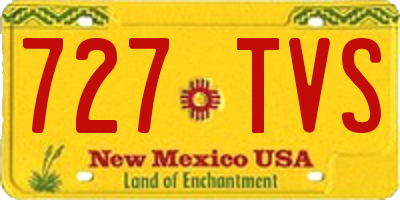 NM license plate 727TVS